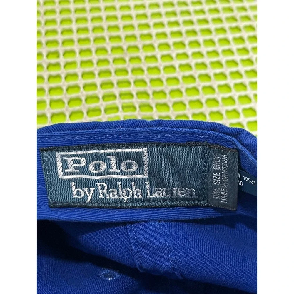 Polo Ralph Lauren Men's  Blue Yellow Pony Baseball Cap Hat Adjustable GOOD